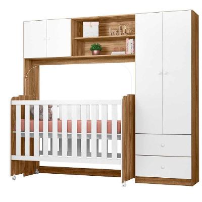 Conjugado Infântil Ternura Com Berço Amore Nature Branco Pertenella Móveis