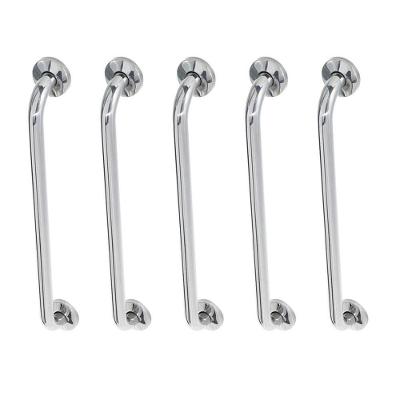 Alça De Apoio Barra 80cm Inox Kit 5 Unidades Idoso Cadeirante Banheiro Box Corrimao Apoio Segurança