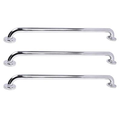 Alça Barra De Apoio 70Cm Inox Kit 3 Unidades Deficiente Idoso Anti Queda Corrimao