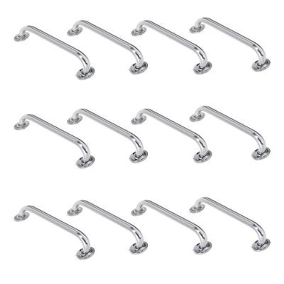 Alça De Apoio Barra Inox 50xm Kit 12 Unidades Banheiro Idoso Cadeirante Corredor Segurança