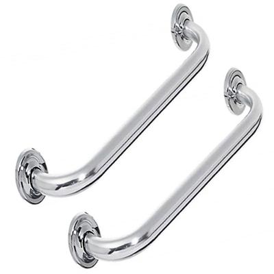 Alça Apoio Inox 50Cm Kit 2 Uni Banheiro Idoso Cadeirante