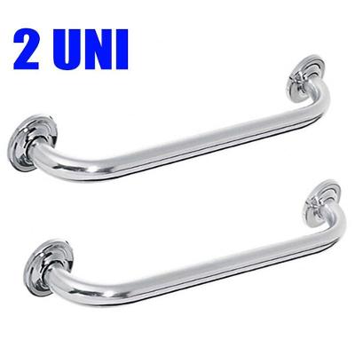 Alça De Apoio Inox Barra Reta Cadeirante Deficiente 2 Unid