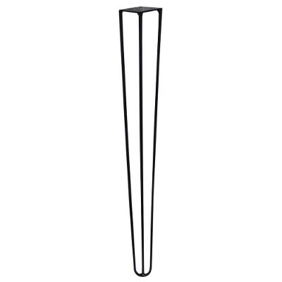Pé De Metal 60 Cm Harpin Legs Mesa De Canto Preto
