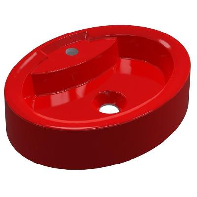 Cuba Pia De Apoio Para Banheiro Oval Ox 43 C08 Vermelho