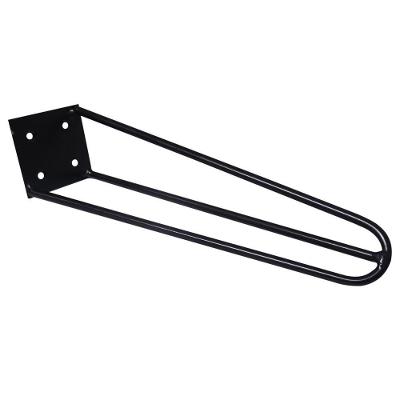 Kit 6 Pés De Metal 30 Cm Mesa De Canto Rack E Puffs Preto