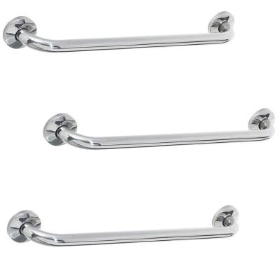 Alça De Apoio Inox Barra Kit3Uni Segurança Acessibilidade