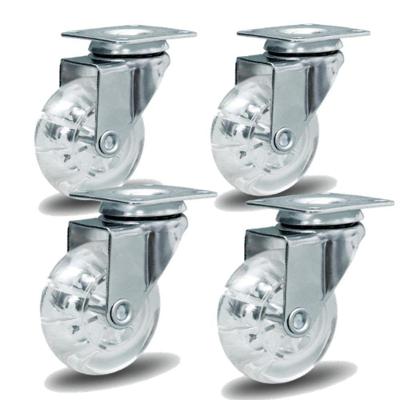 4 Rodizio Móveis Gel 50mm Sem Freio Glp.210.pvc.fp