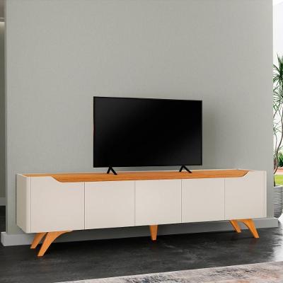 Rack Grecia Para Tv Até 75 Polegadas 4 Portas 1 Gaveta Cor:naturalle/off