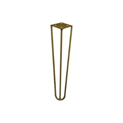 Pé De Metal 30 Cm Mesa De Canto Rack E Puffs Dourado