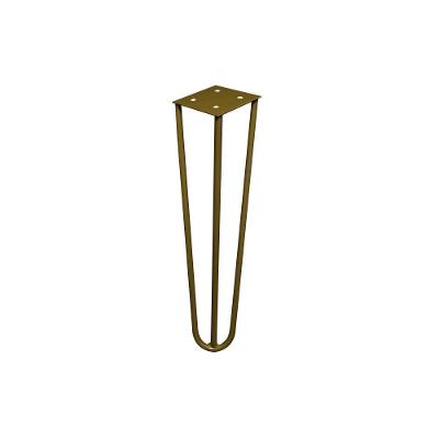 Pé De Metal 25 Cm Hairpin Legs Mesas De Centro Puffs Preto