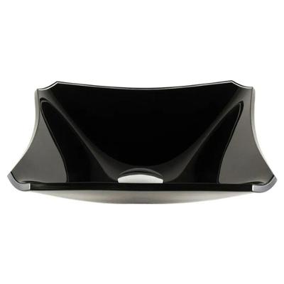 Cuba de Vidro Quadrada Chanfrada 34cm Preta