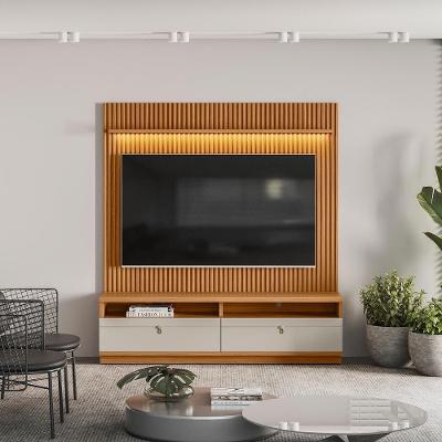 Estante Home Ripada 180Cm Aloha Para Tv Até 75 Nature/Off White