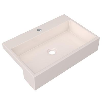 Cuba Pia Semi Encaixe Para Banheiro Retangular 54Cm Xrt C08 Bege - Mpozenato