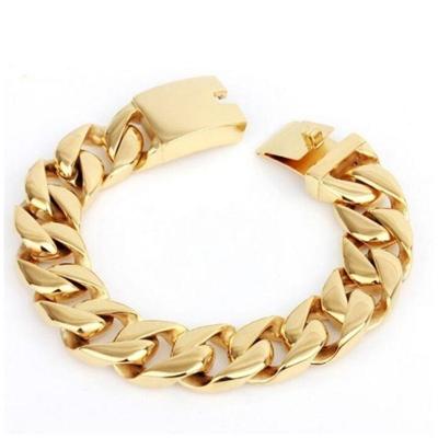 Pulseira Masculinha 18k Banhada A Ouro 18k Grossa Brasileira