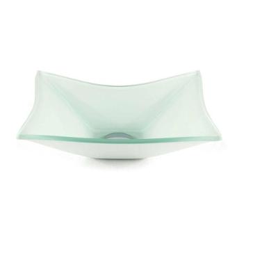 Cuba de Vidro Retangular 39cm Branca