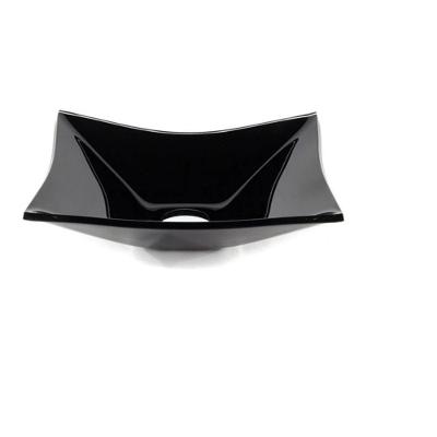 Cuba de Vidro Retangular 39cm Preta
