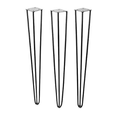 Pé De Ferro Hairpin Legs 50 Cm Preto