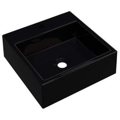 Cuba Pia De Apoio Para Banheiro Quadrada Q355w Preto C08