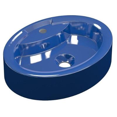 Cuba Pia De Apoio Para Banheiro Oval Ox 43 C08 Azul Escuro