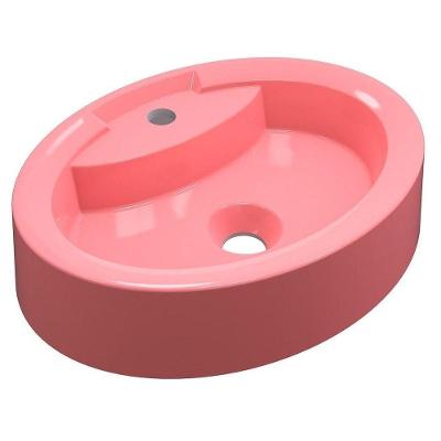 Cuba Pia De Apoio Para Banheiro Oval Ox 43 C08 Rosa