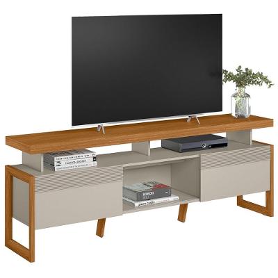 Rack Bancada De Tv 70 Polegadas 2 Portas Agata L06 Nature/off White - Mpozenato