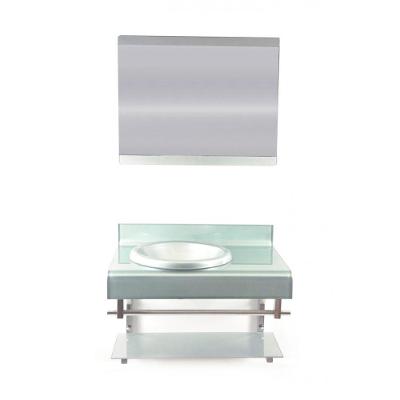 Gabinete De Vidro 60cm Full Curvado Duplo Inox Prata