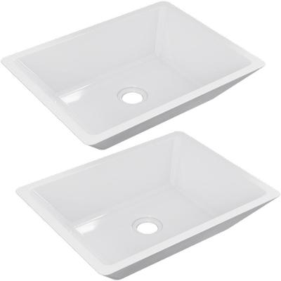 Kit 02 Cubas De Apoio Banheiro Lavabo C01 Rt45 Branco
