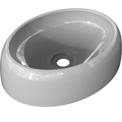 Cuba De Apoio Oval Para Banheiro Lavabo C01 Capri O39 Cinza