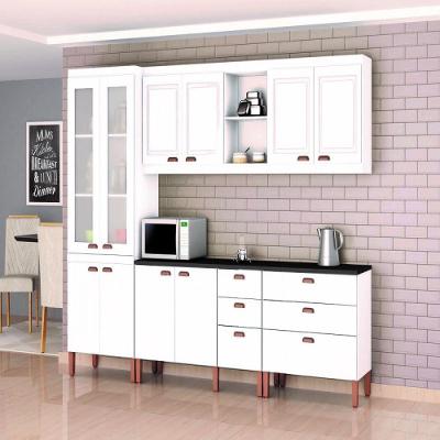 Cozinha Completa Juliete 7 Peças 10 Portas 6 Gavetas Tuboarte Branco