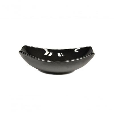Cuba de Vidro Oval Chanfrada 51cm Preta
