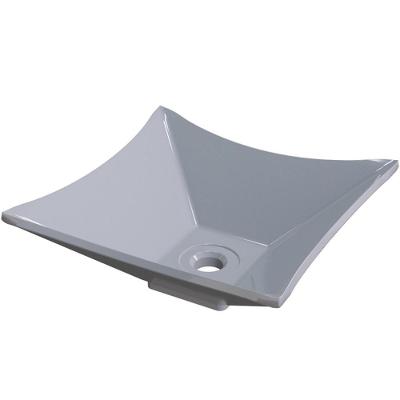 Cuba De Apoio Quadrada Lux Banheiro Lavabo C01 L30 Cinza