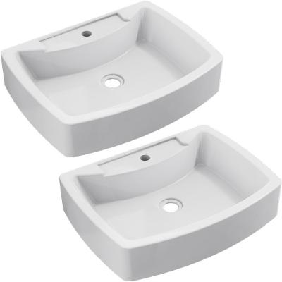 Kit 02 Cubas De Apoio Banheiro Lavabo C01 Rt50 Branco