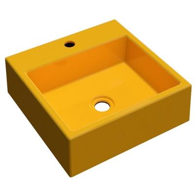 Cuba De Apoio Banheiro Quadrada Q355 35X35Cm C01 Amarelo