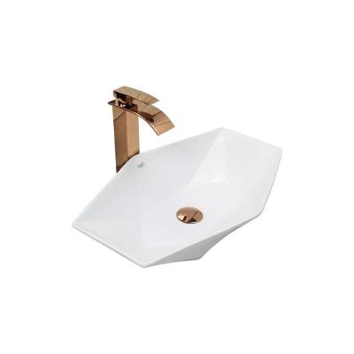 Kit Cuba Pia Louça Cerâmica Banheiro C/torn E Vál Rosê 74