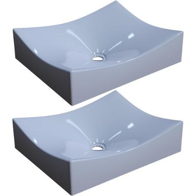 Kit 02 Cubas De Apoio Banheiro Lavabo C01 Ml44W Branco