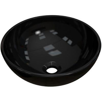 Cuba De Apoio Redonda C01 Para Banheiro R30W Preto Brilho