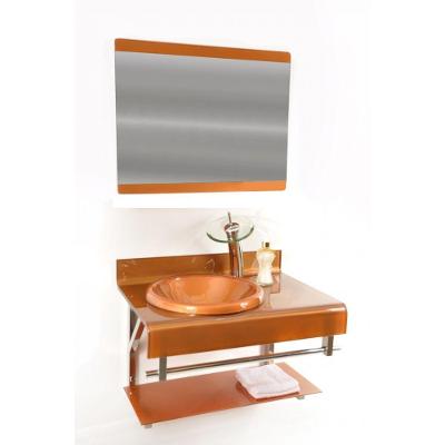 Gabinete De Vidro 70cm Full Curvado Duplo Inox Dourado Real