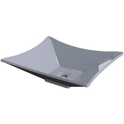 Cuba De Apoio Retangular C01 Para Banheiro Lux L38 Cinza