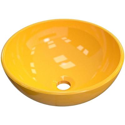 Cuba De Apoio Redonda C01 Para Banheiro R35W Amarelo