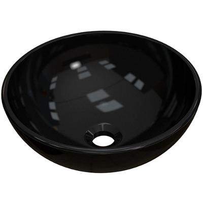 Cuba De Apoio Redonda C01 Para Banheiro R35W Preto Brilho