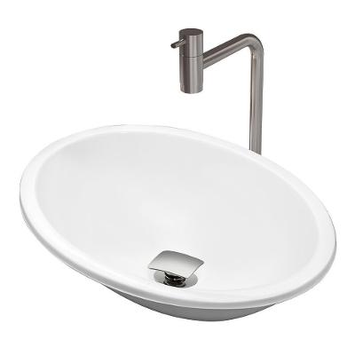 Cuba Pia Banheiro Sophia Torneira Inox E Valvula Inox Click Branco