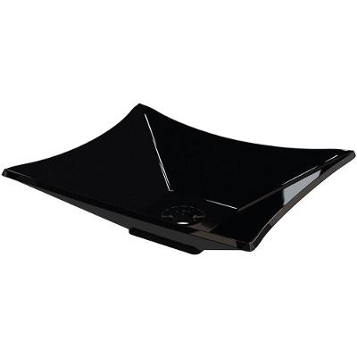 Cuba De Apoio Retangular C01 Banheiro Lux L38 Preto Brilho