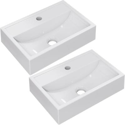 Kit 02 Cubas De Apoio Banheiro Lavabo C01 Q450 Branco
