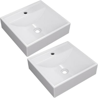 Kit 02 Cubas De Apoio Banheiro Lavabo C01 Q39W Branco