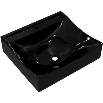 Cuba De Apoio Quadrada Para Banheiro Lavabo C01 Q440 Preto