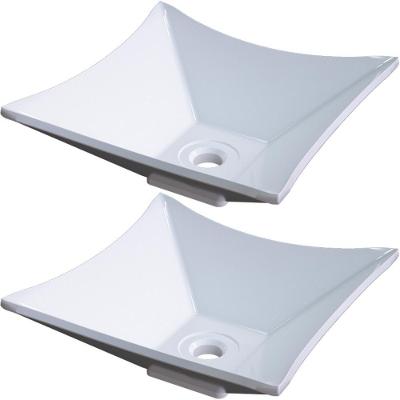 Kit 02 Cubas De Apoio Lux Banheiro Lavabo C01 L30 Branco