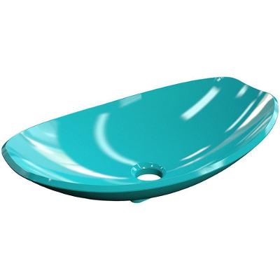 Cuba De Apoio Canoa C01 Para Banheiro Lux L45 Azul Turquesa