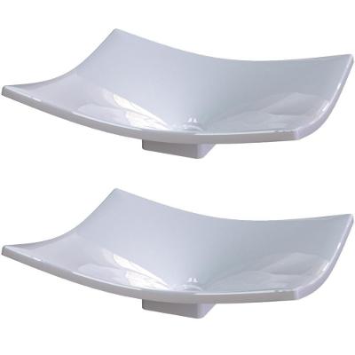 Kit 02 Cubas De Apoio Banheiro Lavabo C01 Folha F44 Branco