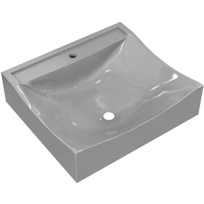 Cuba De Apoio Quadrada Para Banheiro Lavabo C01 Q440 Cinza