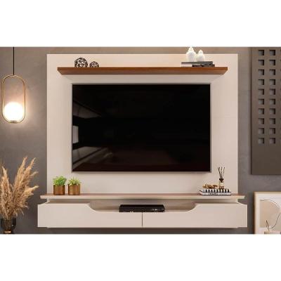 Painel para TV Levi Tv até 60 Polegadas c/ 2 Portas Off White/Freijó - DJ Móveis